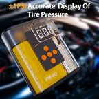Jump Starter with Air Compressor, 4000A Peak Car Battery Charger, 200 PSI Tire Inflator, Heavy Duty Power Pack for Up to 9.0L Gas, 8.0L Diesel Engines, LED Light, USB Ports, Emergency Road Kit