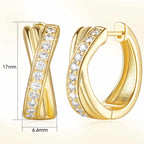 BANGALO 14K Gold Earrings for Women Good Huggie Earrings 17mm