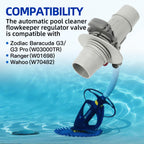 Kozlira Automatic Pool Cleaner Flow Keeper Flowkeeper Regulator Valve W60050 Compatible with Zodiac Baracuda G3/G3 Pro/Ranger/Wahoo Automatic Inground Suction Side Swimming Pool Cleaner