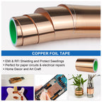 BOMEI PACK Copper Tape 6inch x 66ft with Conductive Adhesive for Guitars and Shielding, Slugs,Stained Glass, Electrical Repairs, Grounding,1 Pack