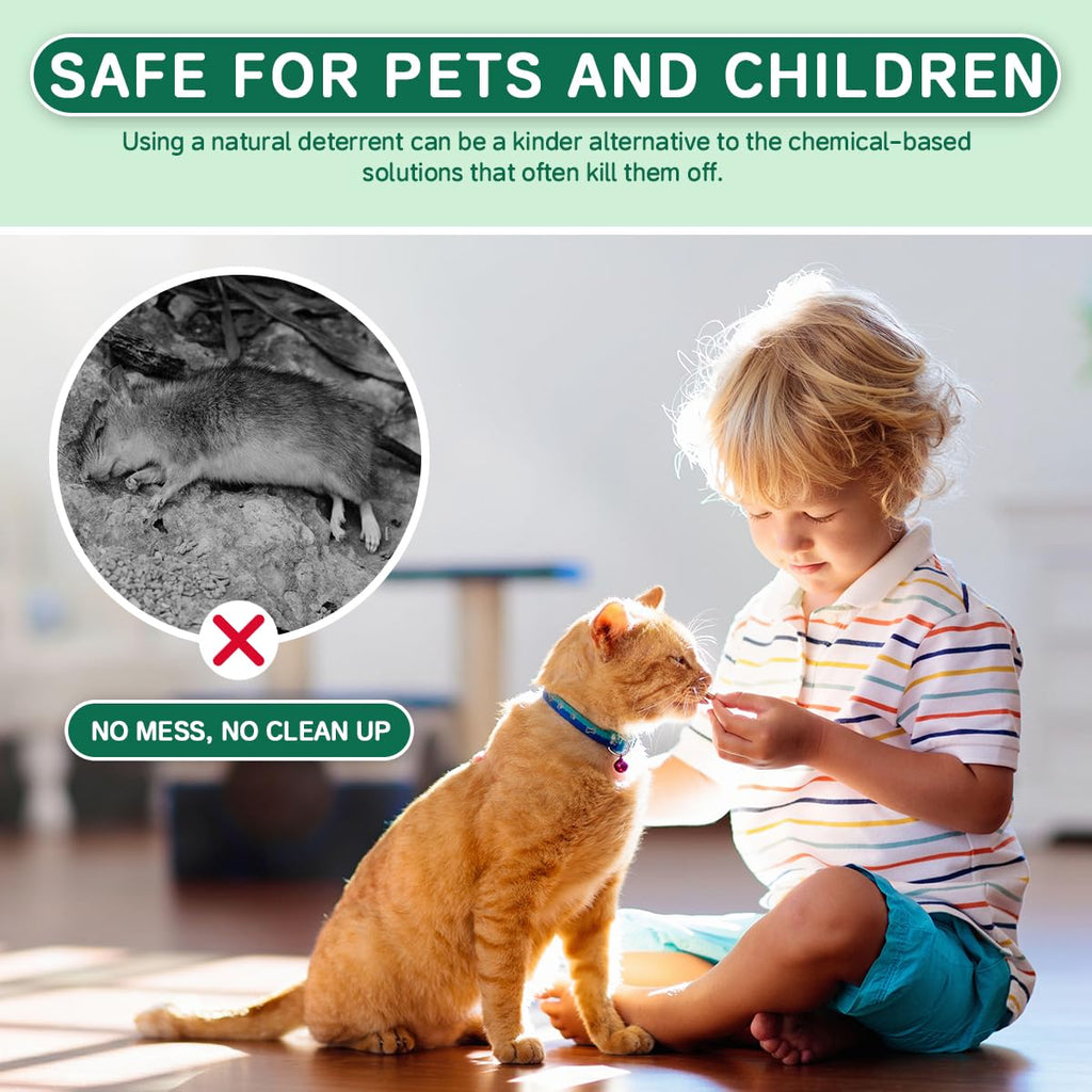 Rodent Mouse Repellent Balls 14 Pack, Moth Balls for Rodents Mouse Deterrent, Peppermint Oil Pest Control for Rodents, Squirrels, Skunk, Mole, Gopher, Pets Safe, Indoor and Outdoor Use