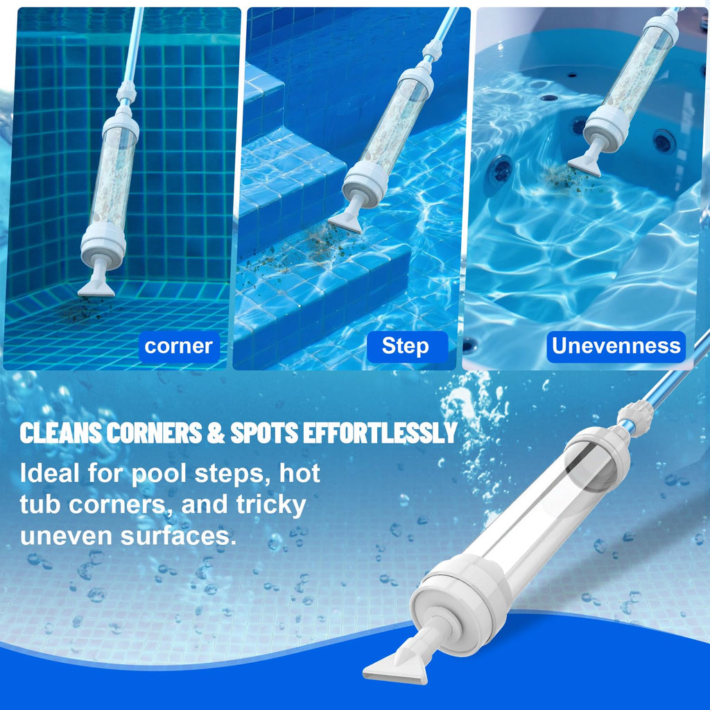6250 Paradise Power Spa Vacuum for Hot Tub, No Pumping, No Batteries or Electricity, Portable Vacuum Spa Vac Cordless, Handheld Hot Tub Vacuums Picks Up Sand, Leaves & Debris, Water Pressure Powered
