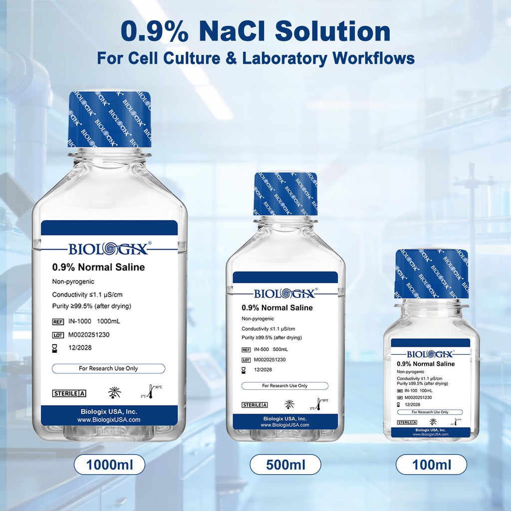 CryoKing 0.9% Normal Saline Solution, Sterile Sodium Chloride, 100mL×20