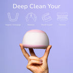 Zima Dental Pod | Rose Pink | Ultrasonic Retainer Cleaner Machine | Aligner, Nightguard, Mouth Guard, Denture Cleaner | Oral Dental Care FSA HSA Approved