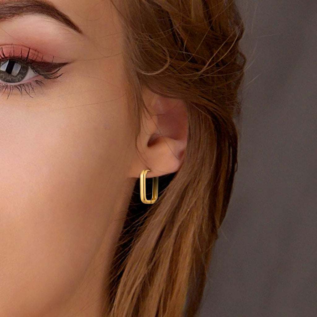 6 Pairs 14K Gold Plated Hoop Earrings for Women Lightweight Chunky Hoop Earrings Multipack Hypoallergenic, Thick Open Twisted Huggie Hoops Earring Set Jewelry for Gifts. (new silver hoops)