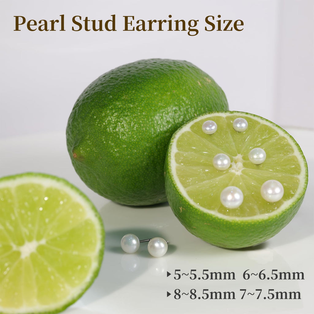 Limerencia F136 Handpicked Freshwater Cultured Pearl Studing Earrings