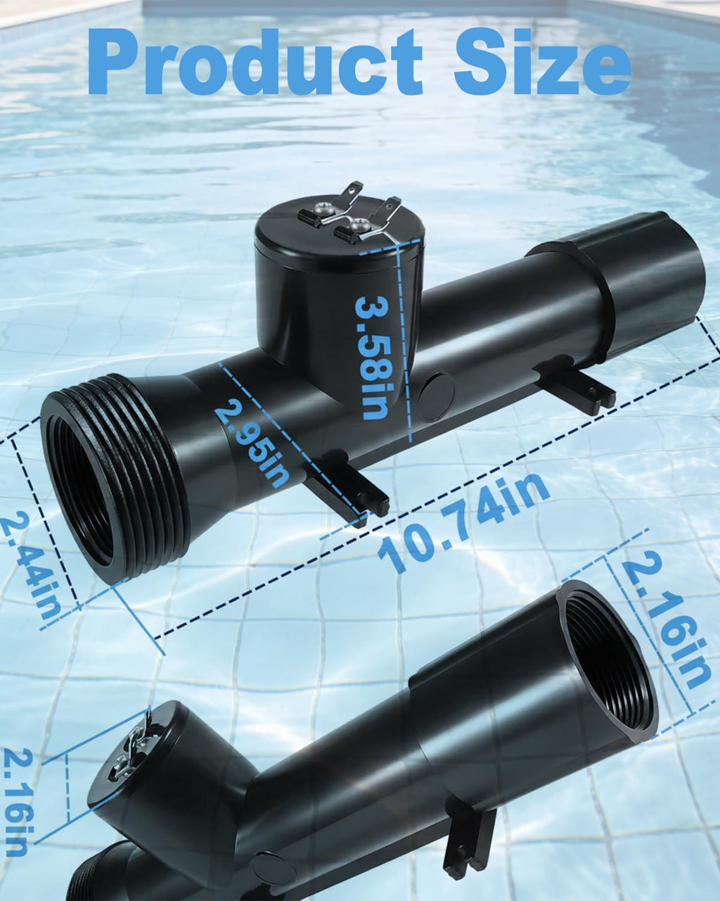 4CH4002-R Pool Ionizer Replacement Chamber for Hybrid Treatment System, Fits Above-Ground & In-Ground Pools, Hot Tubs, Spas up to 40,000 Gallons, Easy Setup