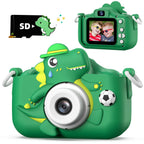 Dinosaur Kids Camera for Boys Girls, Toddler Digital Selfie Camera with Cute Protective Cover and SD Card, Christmas Birthday Gifts Toys for 3 4 5 6 7 8 9 10 11 12 Years Old Little Girls and Boys