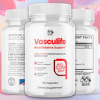 Vasculife Capsules, Official Vascu Life Blood Pills with All Natural Ingredients, Advanced Formula Blood Health Support with Maximum Strength Premium Quality Vitamins for Women and Men (60 Capsules)