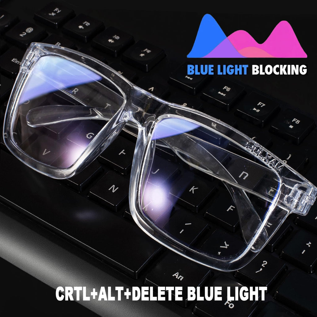 MAXJULI Blue Light Glasses XXL Size Double Extra Large Z87 for Big Wide Heads Men 8228 (Clear)