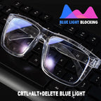 MAXJULI Blue Light Glasses XXL Size Double Extra Large Z87 for Big Wide Heads Men 8228 (Clear)