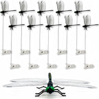 SXXSMYWR 2026 New Dragon Fly Clips for Bugs Repellent, 3D Artificial Dragonfly Hat Clip, Dragonfly Garden Decor (10PCS) (10, Black)