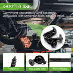 mxuteuk 280PCS Automotive Screws Kit,#8#10#12#14 Phillips Head Automotive Body Self Tapping Screws(24 Size)