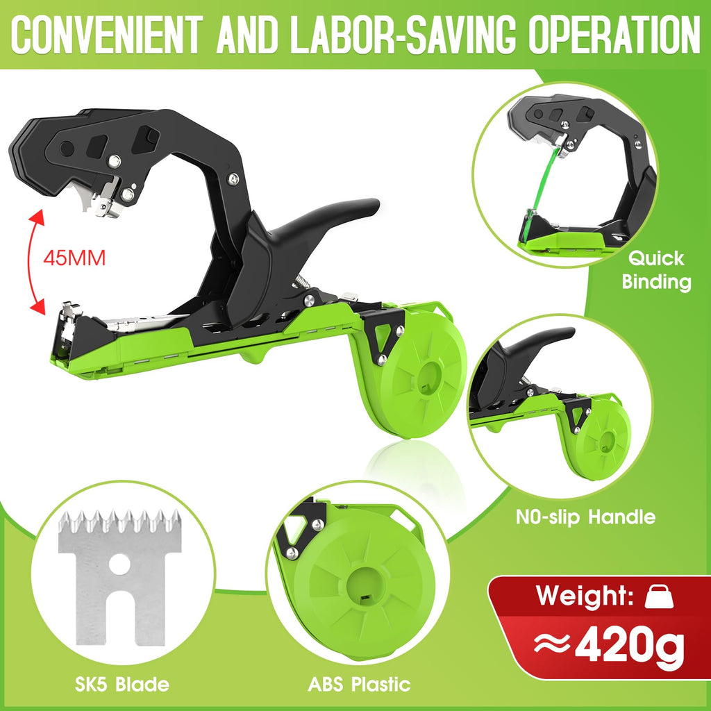 Cekegon Plant Tying Machine, 420g Tapener Tying Tool Plant Tying Tool