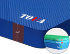 TOUA Garden Kneeling Pad, Kneeling Mat for Gardening, Bath Kneeler for Baby Bath, Large Support Knee 17.8x11x1.4 Thick High Density Foam Protective Knee, Knee Pads for Gardening, Planting Blue 2 Pack
