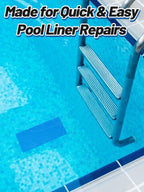 Aulock 4ft x 2.8ft Exlarge Pool Liner Repair Patch - Self-Adhesive Vinyl Patch Kit for In-Ground or Above Ground Pools Inflatable Swimming Pools, Blue