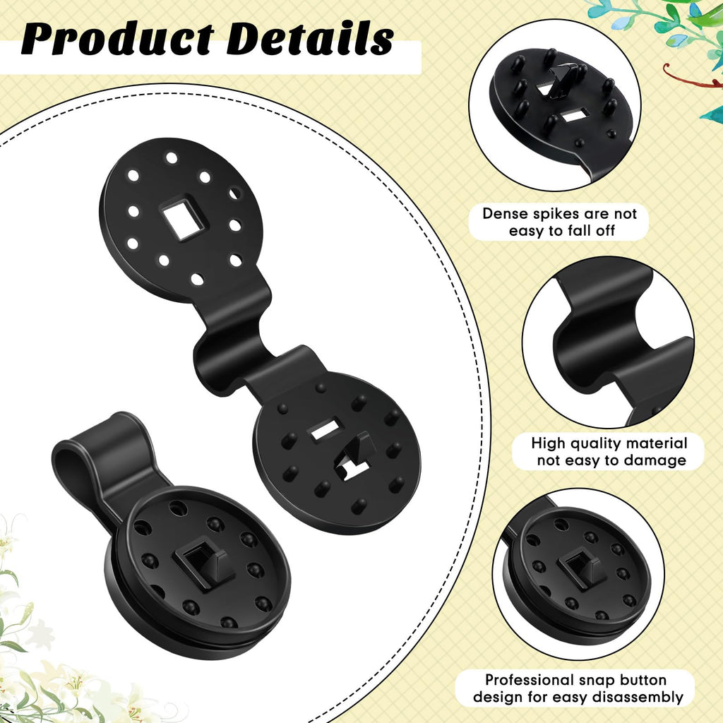 Barydat 400 Pcs Black Shade Cloth Plastic Clips Round Sunshade Net Fixing Clip Fabric Clips for Garden Anti Bird Netting Greenhouse Outdoor Agricultural Netting Fabric Accessories