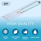 12,000 Case - 2" x 12" Long Zip Bags, 2 Mil, Clear Plastic Reclosable Zipper Poly Baggies, with Resealable Zip Top Lock Seal, for Incense, Necklaces, Jewelry, Medical Supplies, Beads & Seeds