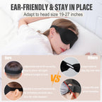 YIVIEW Sleep Mask for Side Sleeper, Complete Light Blocking 3D Pink Sleeping Eye Mask, Soft Breathable Eye Cover for Women Men, Relaxing Zero Pressure Night Blindfold