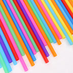 Tomnk 300 Pack Smoothie Straws, 10.3 Inches Straws Disposable, Drinking Straws Disposable in Assorted Bright Colors