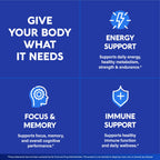 Multivitamin for Men - B-Complex | Whole Foods & Enzymes - Energy, Focus & Brain | Men's Health Complex - 46in1 Mens Multivitamin - Bioavailable & Gentle on Stomach - Made in USA - 90 Capsules, 1/Day