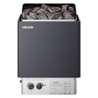 VEVOR Sauna Heater,220V Electric Sauna Stove, Steam Bath Sauna Heate 3h Timer and Adjustable Temp for Max. 176-318 Cubic Feet, Home Hotel Spa Shower Use (6KW) FCC Certification