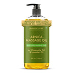 MAJESTIC PURE Arnica Sore Muscle Massage Oil for Massage Therapy - Refreshing and Relaxing - Natural Oils with Lavender & Chamomile Essential Oils - All Skin Types - Men & Women Massage Lotion-8 fl oz