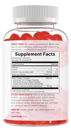 Micro Ingredients Multi Collagen Peptides, 120 Collagen Gummies | Type I,II,III,V,X Protein with Biotin, Hyaluronic Acid, & Vitamin C Complex | Pomegranate & Berry Flavored | Sugar Free, Non-GMO