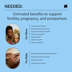 Needed. Expertly-Formulated & Tested Prebiotic & Probiotic for Prenatal, Pregnancy, Breastfeeding, & Postpartum | Balance Mood, Boost Immunity, Healthy Microbiome for Mother & Baby | 60 Capsules