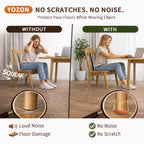 Chair Leg Floor Protectors for Hardwood Floors Felt Furniture Pads Silicone Caps 16 Pack Anti-Scratch Reduce Noise Clear Round Medium Fit 3/4" to 1-3/16" (19-30mm)
