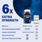 Melatonin Gummies 30mg for Adults: Maximum Strength Melatonin Supplement with L-Theanine, Ashwagandha, MSM, Vitamin D3 & Zinc - Non-Habit Forming, Natural Mixed Berry Flavor 60 Count (Pack of 2)