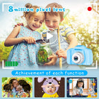 Seckton Upgraded Kids Selfie Camera, HD Digital Video Camera for Kids-Blue