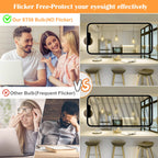 PARTPHONER LED Light Bulbs Dimmable Vintage Edison Bulb, E26 LED Bulb 60W Equivalent 720 Lumens, Warm White 2700K, ST58 Antique LED Filament Bulb CRI 85+, Clear Glass, Pack of 24