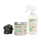 Oven Cleaning Kit: Natural Oven Cleaner and Kitchen Cleaner | Heavy Duty Oven Cleaner & Oven Rack Cleaner Kit | Fume-free & Safe to Clean All Ovens (Unscented) | Refillable Plastic Jar & Bottle