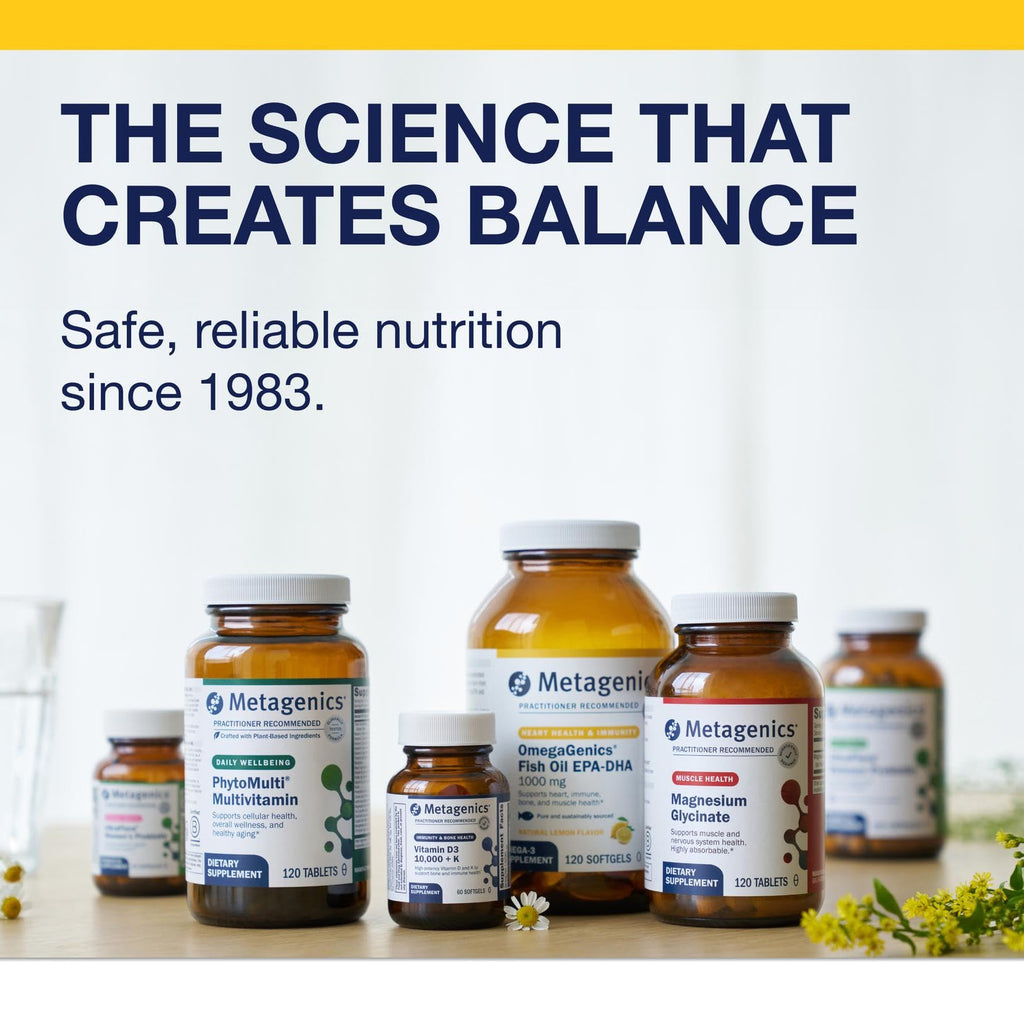 Metagenics OmegaGenics Fish Oil EPA-DHA 300-180 mg EPA & 120 mg DHA per Softgel - Supports Heart, Brain, Eye, Joint & Immune Health* - Non-GMO, Gluten-Free - GMP Certified Facility - 270 Softgels