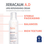 Avène XeraCalm A.D Lipid-Replenishing Cream, Atopic Dermatitis, Eczema-Prone, No Preservatives, Fragrance-Free, Pump, 13.5 Oz