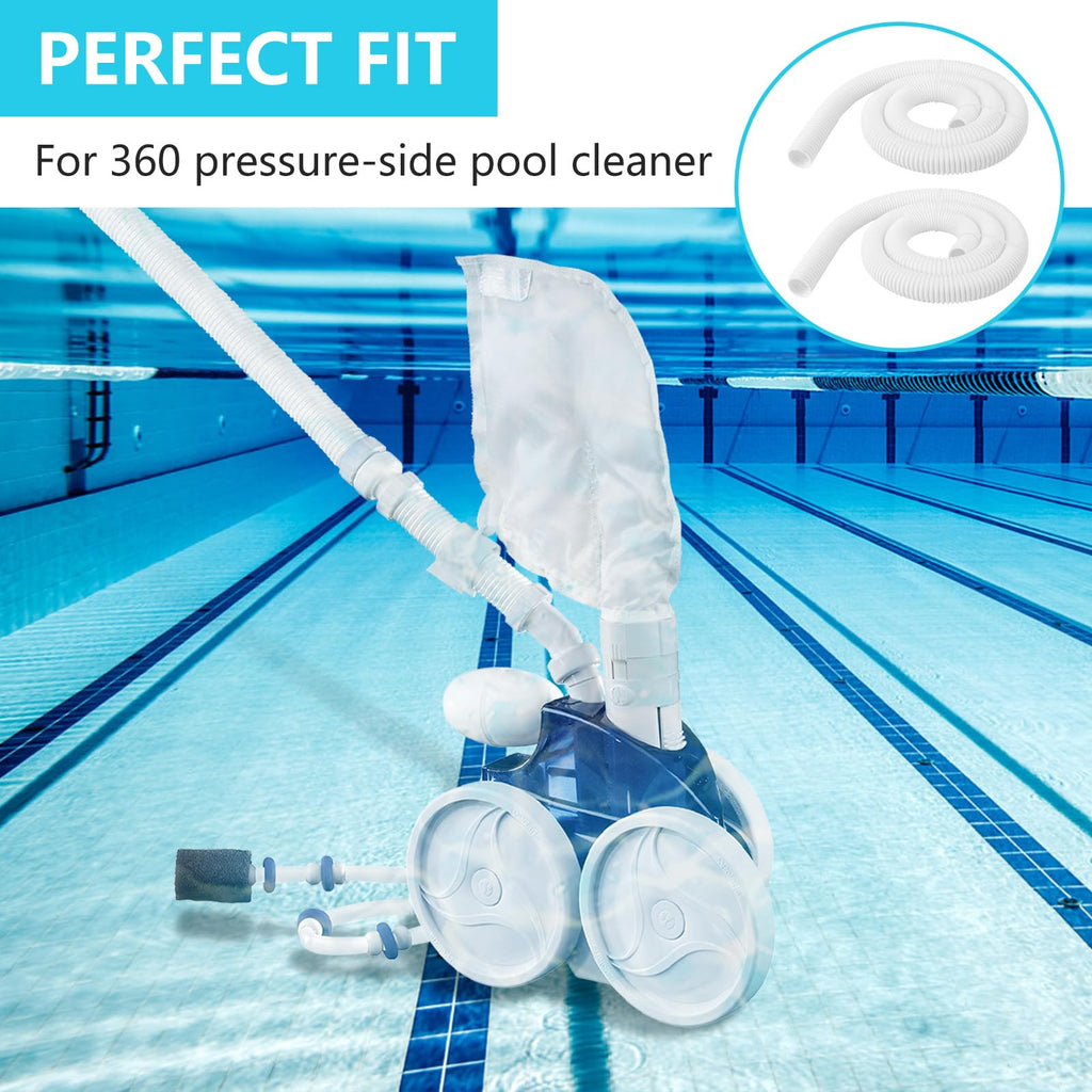 9-100-3102 6-Ft Cuffless Feed Hose Replacement for Polaris Pool Cleaner Parts Fit for Polaris Pool Cleaner 360 1-1/2" Diameter - 2 Pack