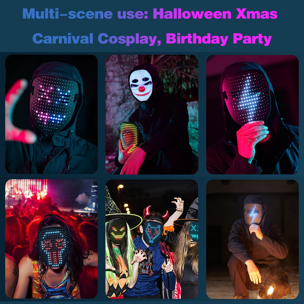 MOYACA Led Mask Light up Mask with Gesture Sensing, Cool Toys Men Boys Gift