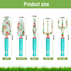 Garden Tools Set, JUMPHIGH 10 PCS Heavy Duty Gardening Tools Includes Hand Trowel Rake Weeder Pruner, Gardening Gifts for Women, Garden Kit with Tote Bag, Apron, Gloves, Kneeling Pad