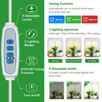 Wiaxulay Plant Grow Light, 11in Full Spectrum for Indoor Plants with Base