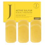 Jericho Dead Sea Sulfur Soap with Olive Oil – Helps with Acne, Psoriasis, Eczema & Blackheads – For Oily to Normal Skin – Vegan Face & Body Bar for Men & Women, 4.4 Oz / 125 g (Pack of 6)