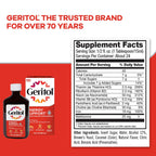 Geritol Liquid Vitamin and Iron Supplement, Energy Support, Contains High Potency B-Vitamins and Iron, Pleasant Tasting, Easy to Swallow, No Artificial Sweeteners, Non-GMO, 12 Oz