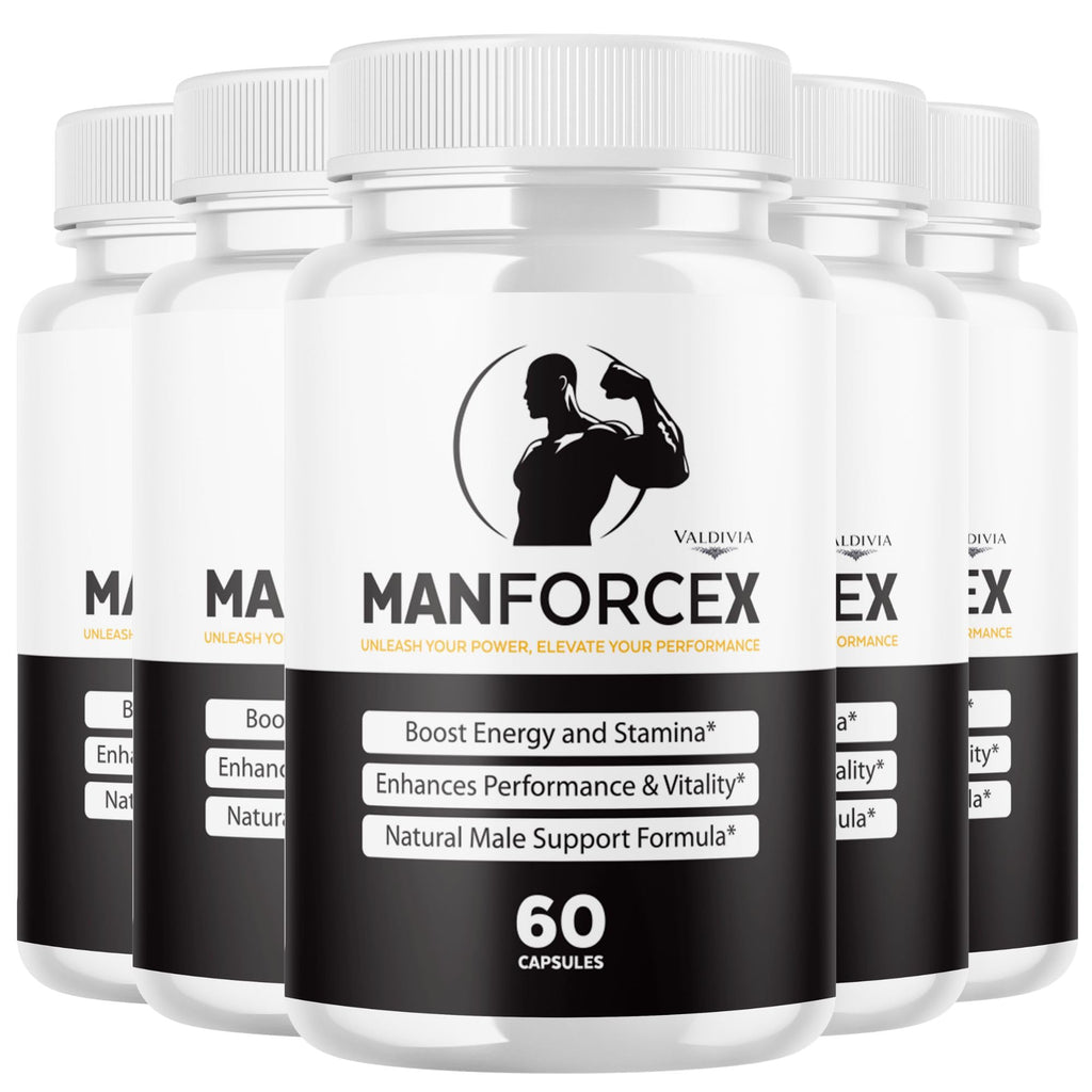 Valdivia (5 Pack) Man Force X Capsules - Official ManForceX Supplement, Premium Formula, Natural Vitamins for Health & Wellness - 300 Capsules for 5 Months