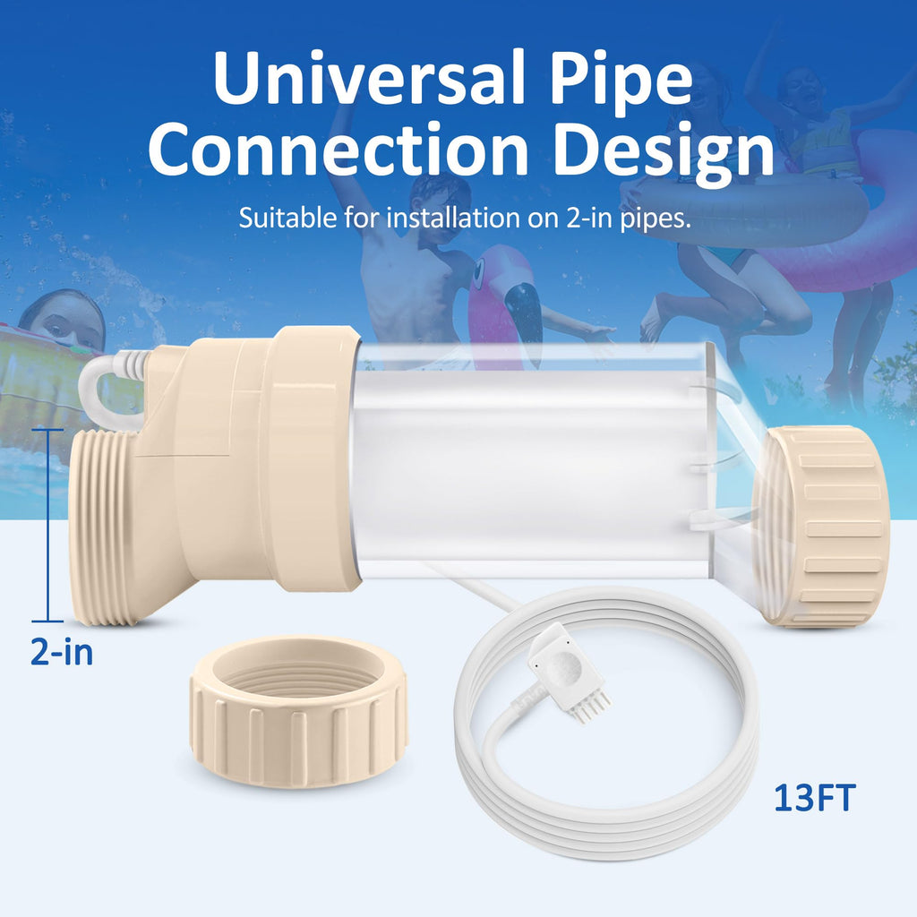 Salt Cell for Pool - Fits for Hayward Salt Cell T-3, up to 15,000 Gallon In-Ground Swimming Pools, Clear Case, 2-Year Warranty