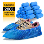 Shoe Covers Disposable Recyclable -200 Pack(100 pairs) 15.7'' Hygienic Shoe & Boot Covers Waterproof Non-slip Shoe Booties for Indoors (Large Size - Up to US Men's 11 & US Women's 13)