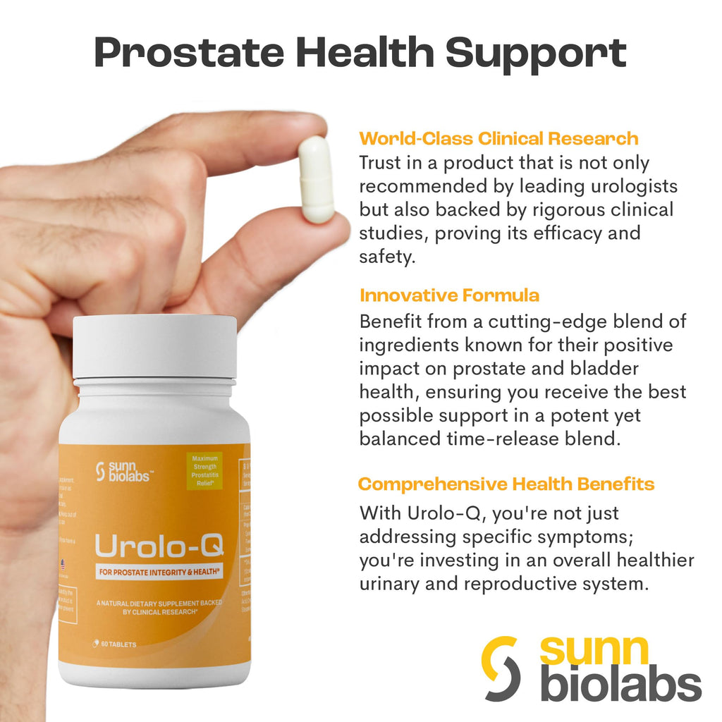 Urolo-Q Extra-Strength Prostate Support for Chronic Prostatitis, CPPS Maximum Strength Effective Prostate Health Supplements for Men – Advanced Time Release Formula with Added Pollen Extract…