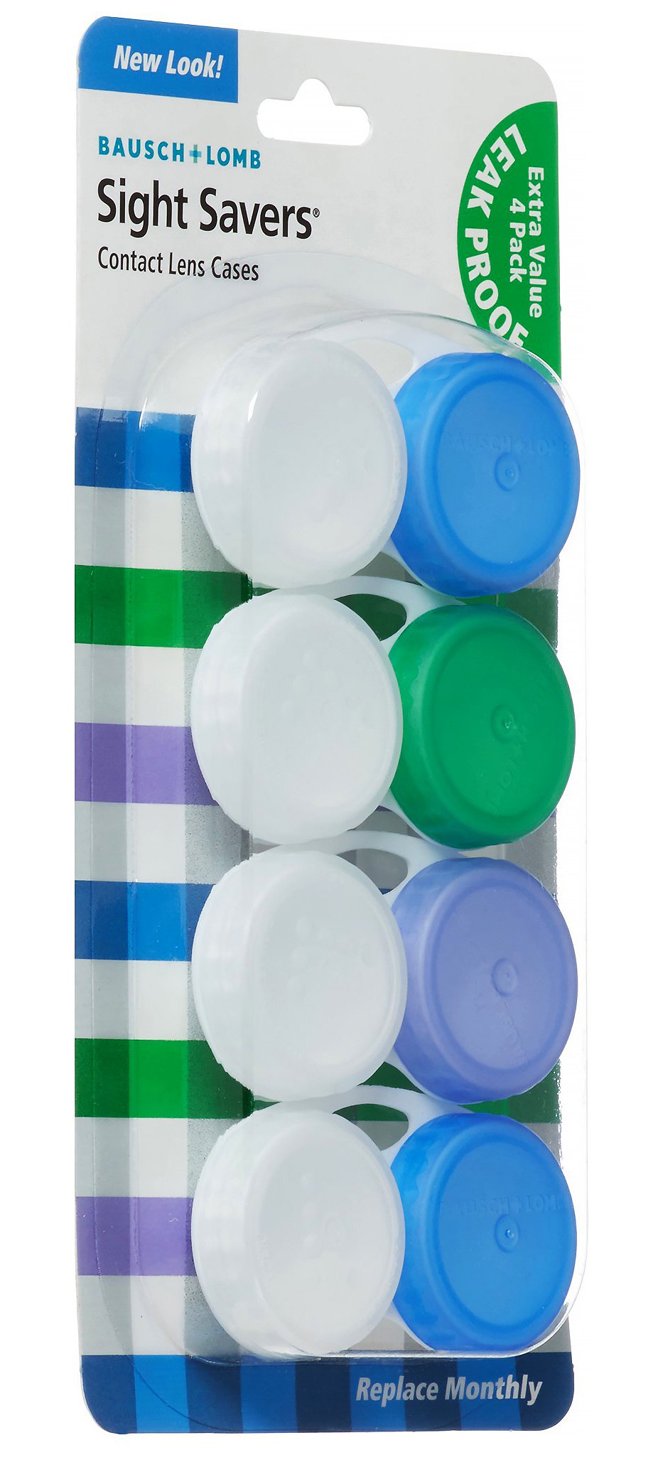 Bausch & Lomb Sight Savers Leak Proof Contact Lens Cases, 4 Count (Pack of 2)
