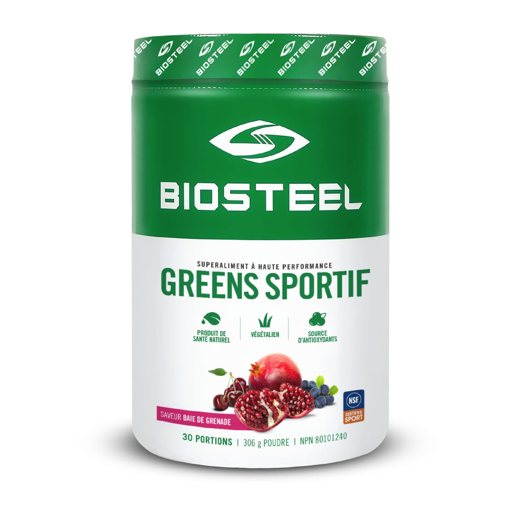 BIOSTEEL Sport Greens Powder, High Performance Superfood Supplement, Non-GMO Formula, Pomegranate Berry, 30 Servings