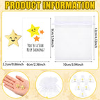 Huquary 25/50 Set Star Pins Bulk Back to School Gift, Gold, 50set, Classic