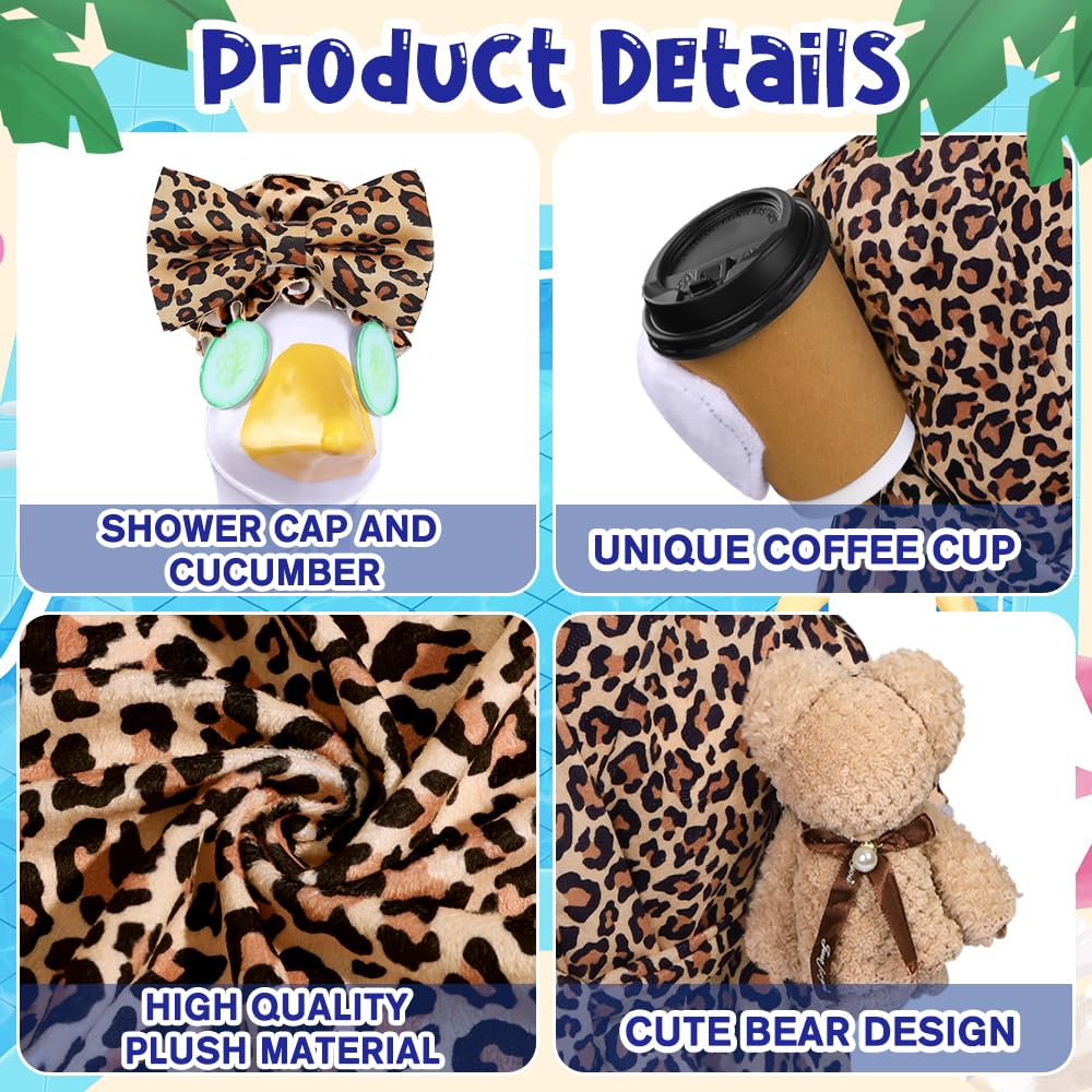 Lady Goose Outfits Brown Leopard Bathrobe Goose Costume for Outdoor Decor
